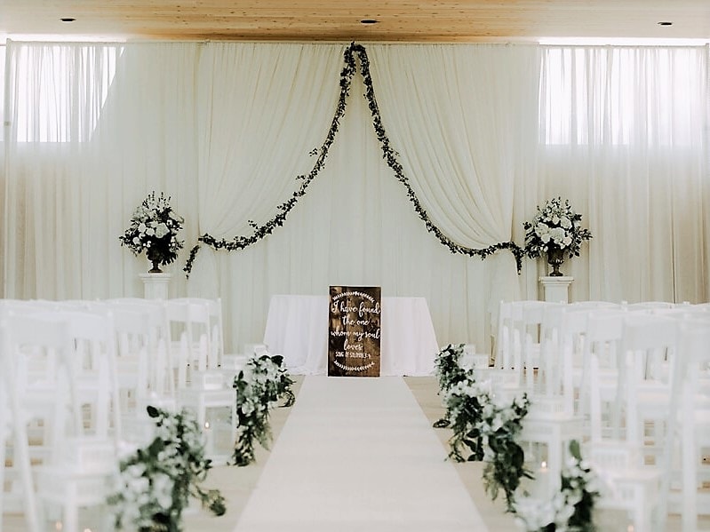 Wedding couple at Stillwater Venue