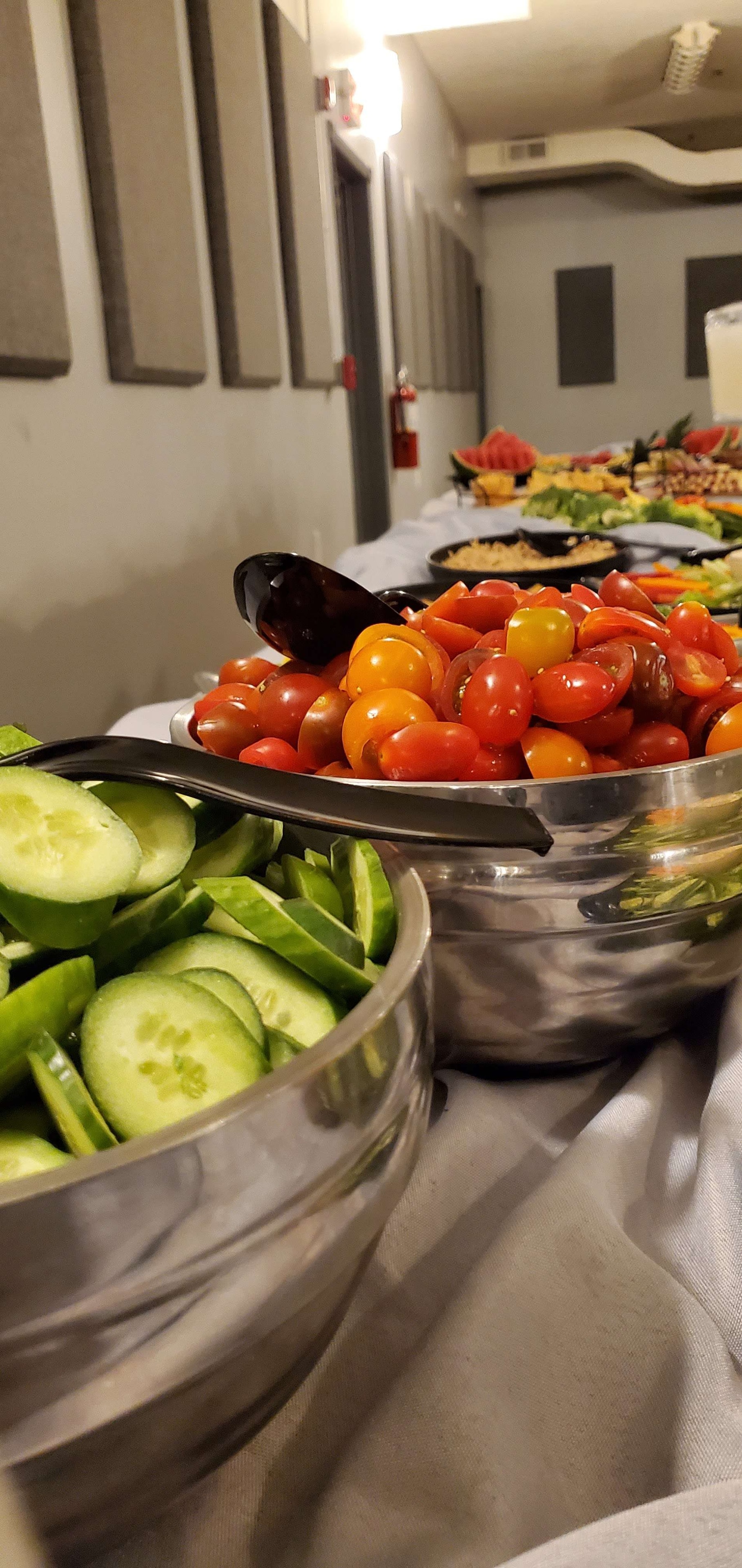 Catering spread at Stillwater Venue