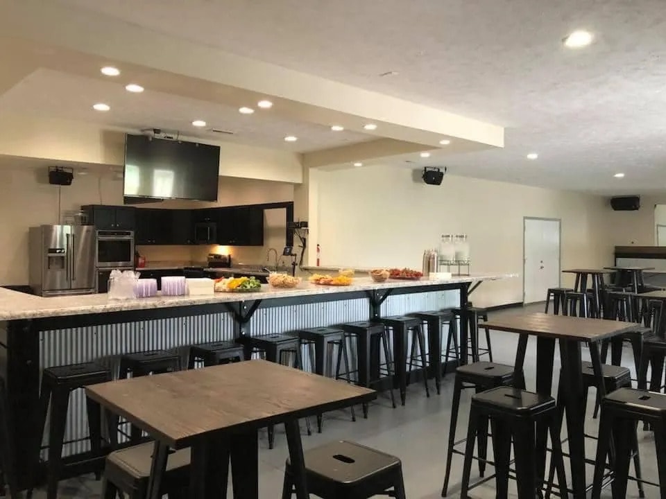 Catering kitchen and bar